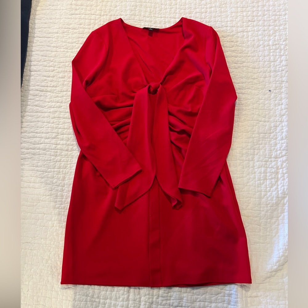Red Bodycon INC long sleeve dress